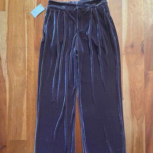VELVET WIDE LEG PANTS - Beautiful Drape and Color:  MAUVE SZ 8 NWT !